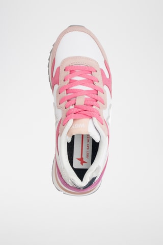 Baskets en nubuck - Beige et rose