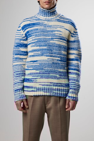 Jersey de lana merino Douglas - Azul rey