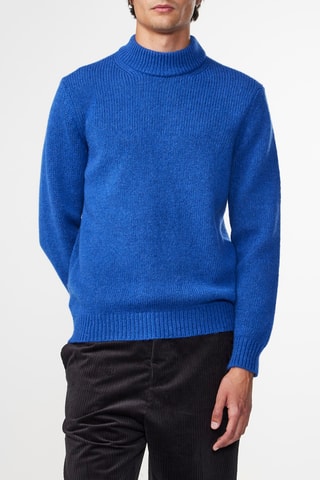 Jersey de lana merino Nick - Azul cobalto