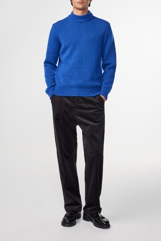 Jersey de lana merino Nick - Azul cobalto