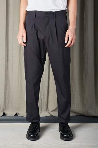 Pantalón regular fit de algodón orgánico Bill - Negro