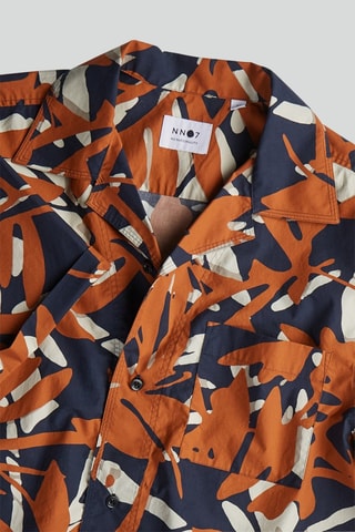 Camisa Oliver - Rojo teja y azul marino