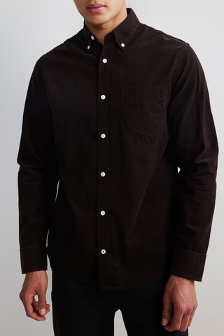 Camisa regular fit - Marrón oscuro