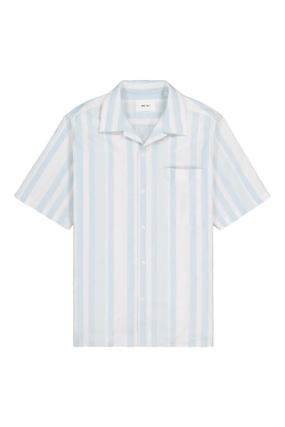 Camisa de algodón orgánico Jullio - Crudo y beige