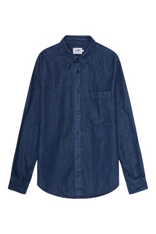 Camisa de algodón orgánico Cohen - Índigo