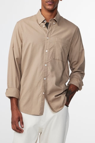 Camisa de algodón orgánico Arne - Beige