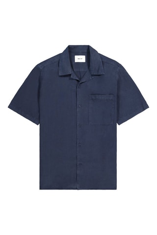 Camisa de lino Julio - Azul marino