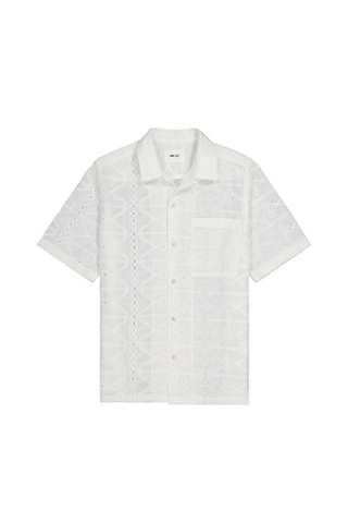 Camisa con bordado inglés Julio - Blanco