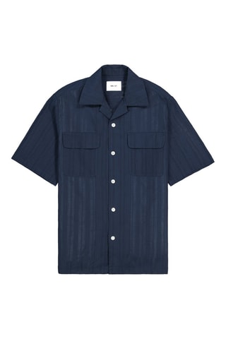 Camisa de algodón orgánico Daniel - Azul marino