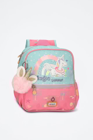 Sac à dos Magic summer - Vert d’eau et rose