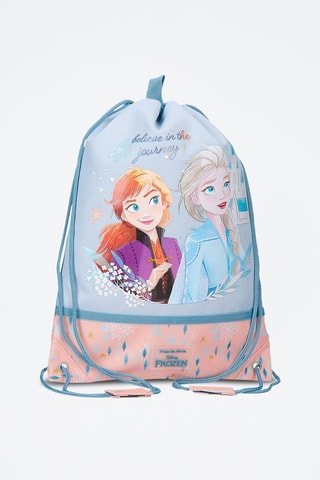 Sac à dos Anna et Elsa La Reine des Neige Disney - Ciel et rose poudré