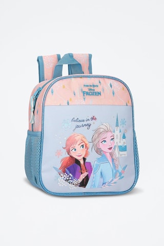 Sac à dos Anna et Elsa La Reine des Neige Disney - Ciel et rose poudré