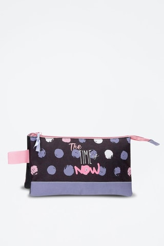 Trousse - Bleu foncé et rose