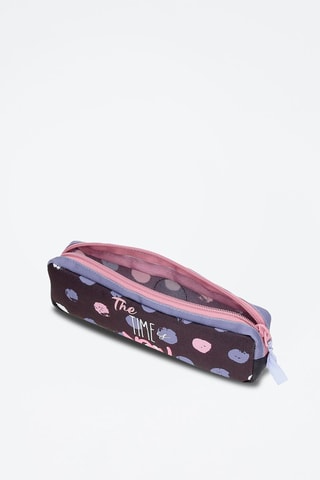 Trousse - Bleu foncé et rose