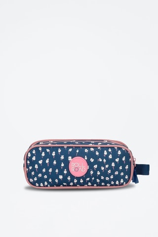 Trousse - Bleu foncé et rose