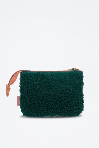 Trousse triple - Rose foncé et vert sapin