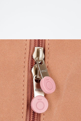 Trousse triple - Rose foncé et vert sapin