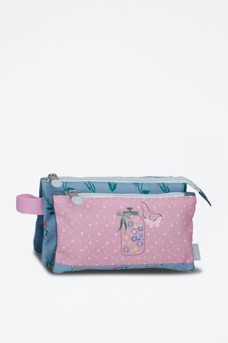 Trousse - Bleu et rose pâle