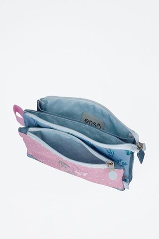 Trousse - Bleu et rose pâle