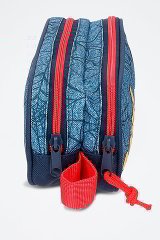 Trousse en jean Spiderman Avengers Marvel - Indigo et rouge