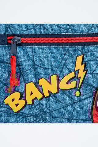 Trousse en jean Spiderman Avengers Marvel - Indigo et rouge