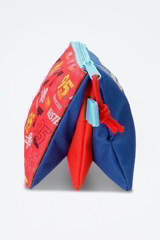 Trousse Flash McQueen Cars Disney Pixar - Rouge et bleu cobalt
