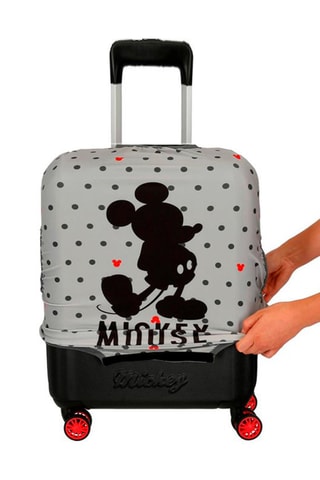 Housse de protection valise Mickey Disney - Gris, noir et rouge