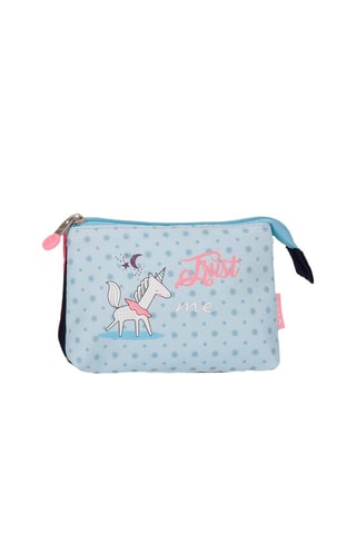 Porte-monnaie Bleu clair et rose