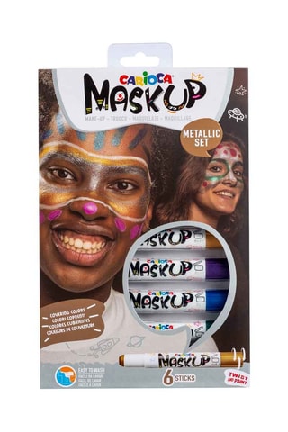 6 sticks de peinture métallique pour le visage