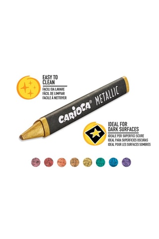8 crayons de couleur Metallic