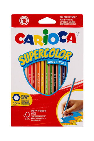 18 crayons de couleur - 3,3 mm