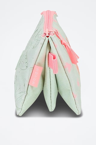 Trousse - Vert clair et rose poudré