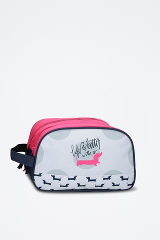 Trousse de toilette - Bleu marine et corail