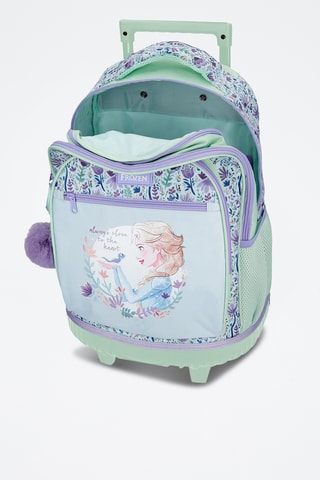 Sac à dos à roulettes Elsa La Reine des Neiges Disney - Vert clair