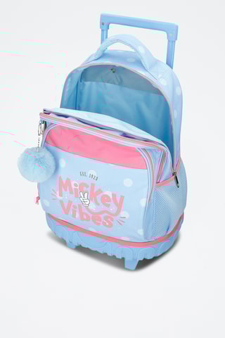Sac à dos à roulettes Mickey Disney - Ciel