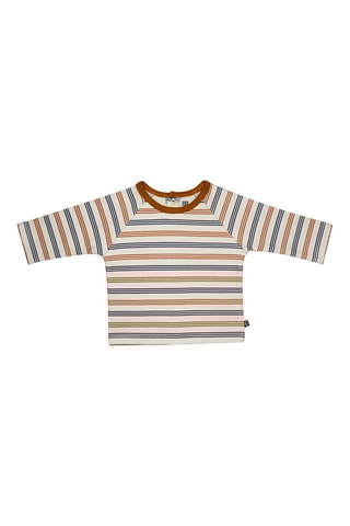 T-shirt et salopette Ibrahim - Beige et bleu