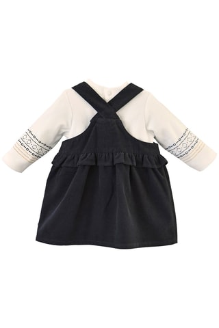 T-shirt et robe-salopette en velours - Anthracite