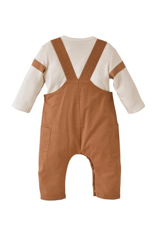 T-shirt et salopette Donatien - Marron