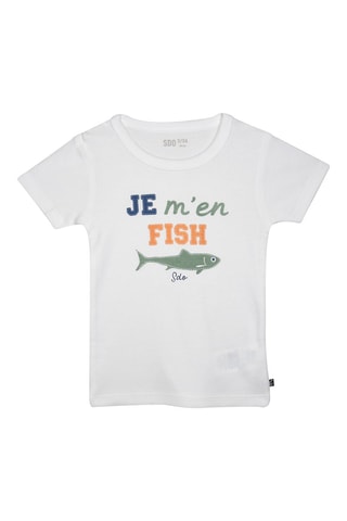 2 T-shirts - Blanc et vert