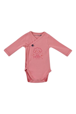 2 bodys en coton biologique Elenora - Rose