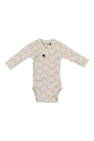 2 bodys en coton biologique Elenora - Rose