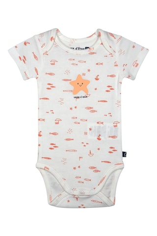 3 bodys Laelie - Jaune et rose