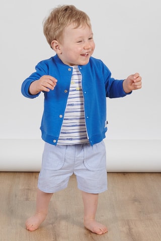 Veste réversible - Blanc et bleu