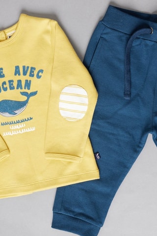 T-shirt et pantalon - Jaune et bleu marine - Jaune
