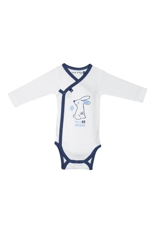 2 bodys Massimo - Blanc et bleu marine - Blanc et bleu