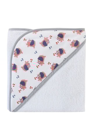 Cape de bain - Blanc et vert