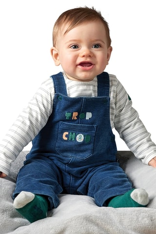 Salopette et t-shirt - Bleu foncé - Bleu foncé