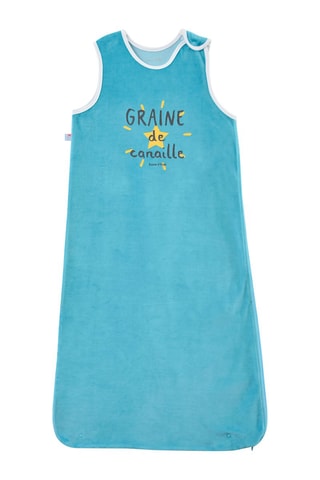 Gigoteuse toucher doux Amour - Blanc et bleu