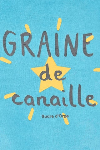 Gigoteuse toucher doux Amour - Blanc et bleu