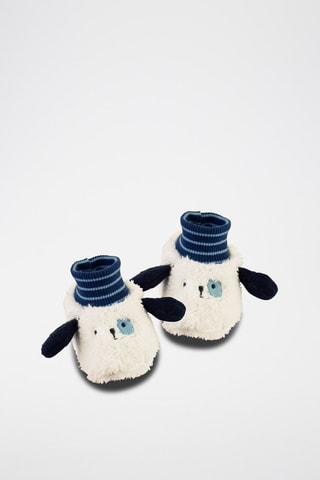 Chaussons Bangaly - Blanc et bleu